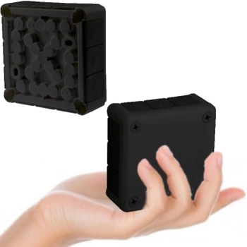 Puszka Natynkowa Hermetyczna 12-wlotowa Z Dławikami 98x98x42mm Czarna