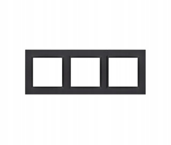 SIMON 10 Ramka Potrójna 3-Krotna Uniwersalna Pion Poziom CR3/49 Czarna Mat