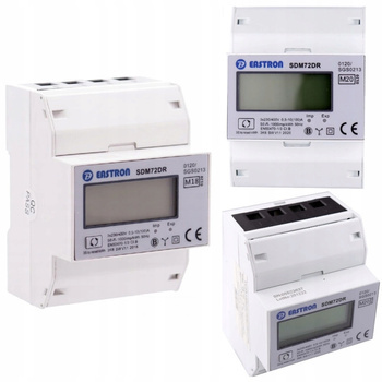 VCX Trójfazowy Licznik Prądu Energii Elektrycznej 3-FAZ SDM72 DR MID RESET