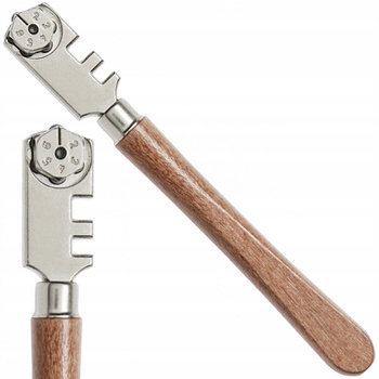 Nóż Obcinak Nożyk Do Cięcia Szkła Szyb Luster 6-Krążkowy 130 mm Hoegert