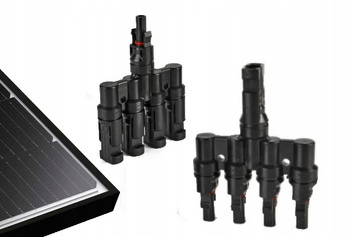 Konektor Złącze Solarne Czwórnik MC4 1000V 32A do Paneli Fotowoltaicznych