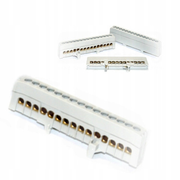 TRYTYT Listwa Zaciskowa Zacisk Rozgałęźny Izolowany 63A 15x1-16mm Szara