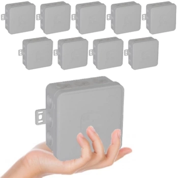 Puszka Natynkowa Hermetyczna 100x100 Szara 10 Szt.