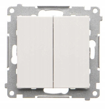 Simon 55 Przycisk Poczwórny Zwierny 10AXm Biały