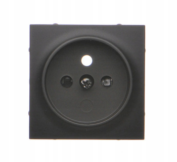 SIMON 54 Pokrywa do Gniazda Pojedynczego z Uziemieniem Czarny Mat