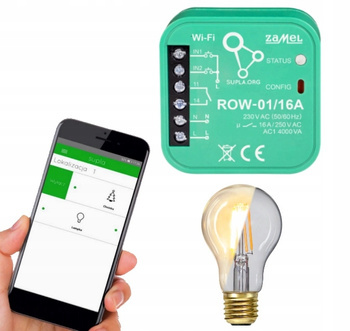 SUPLA Sterownik WiFi ROW-01 dopuszkowy 16A 3600W