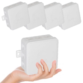 VIPLAST Puszka Natynkowa Hermetyczna Na Klik IP54 100x100x41 mm Biała 5szt