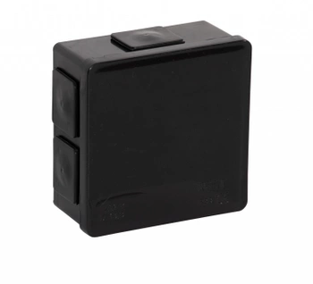 Viplast Puszka Natynkowa Hermetyczna 6-Wlotowa 86x86x40 mm Czarna 1szt