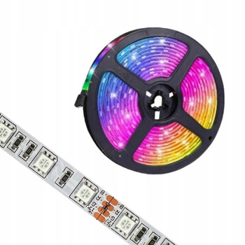 Taśma LED Pasek 5m 72W 12V IP20 RGB Wielokolorowa do Podświetlenia Mebli