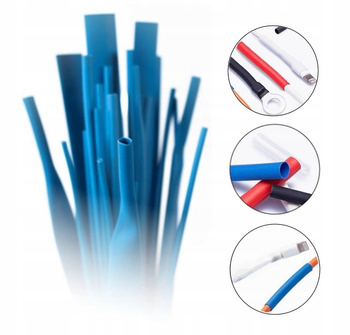 Rurka Termokurczliwa Koszulka 9,5-4,8 Niebieska 1M