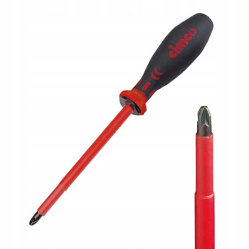 CIMCO Wkrętak Izolowany Krzyżakowy PZ 2 80mm 1000V Czerwono-czarny