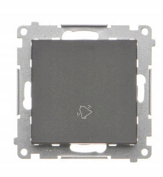 Simon 55 Przycisk Zwierny Dzwonkowy Czarny MAT