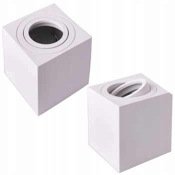 Oprawa Halogenowa SufitowaNatynkowa Kwadratowa Biała Gwint GU10