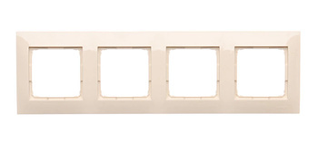 KONTAKT SIMON 54 Ramka do gniazdek Poczwórna 4-krotna Pion Poziom Kremowy