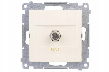 SIMON 54 Gniazdo Pojedyncze Antenowe Typu F Podtynkowe Kremowe