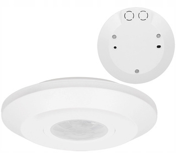 Czujnik Ruchu Sufitowy Natynkowe LED 360st Regulacja 8m 230V Ultra Płaski