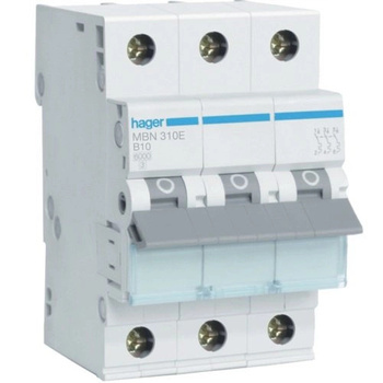 HAGER Wyłącznik nadprądowy Bezpiecznik 3P B 32A