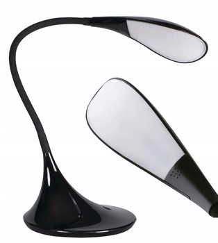 Lampka Nocna Led na Biurko Szkolna FRANCO II 6,8W Ciepła Elastyczna Czarna