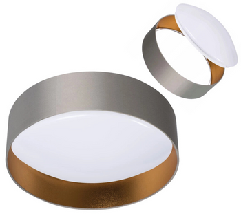 Kanlux Plafon LED Lampa Sufitowa RIFA 17,5W Szara Złota Biała Neutralna