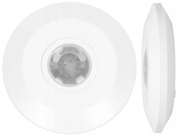 Czujnik Ruchu PIR LED 2000W Ultra Płaski 360 stopni Natynkowy Sufitowy
