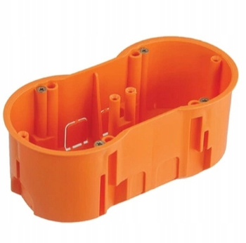 Puszka podtynkowa płytka PK60 podwójna pomarańczowa