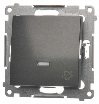 SIMON 54 Przycisk dzwonkowy podświetlany ANTRACYT