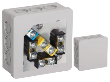 Puszka Natynkowa Hermetyczna 12-Wlotowa Z Zaciskami 86x86x40 mm Popiel 1szt