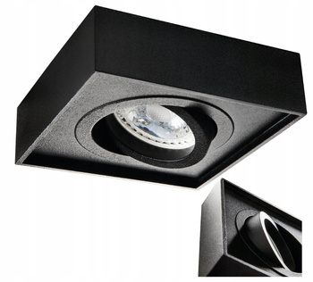 KANLUX Oczko Sufitowe LED Oprawka Regulowana Pierścień GORD 10W Czarna