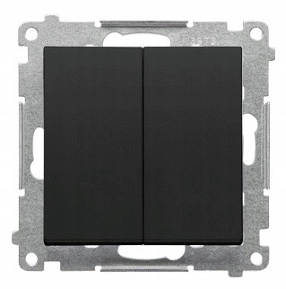 Simon 55 Łącznik Schodowy Podwójny Czarny MAT 10AX