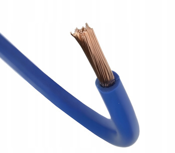 Przewód Jednożyłowy z linką giętką Niebieski 6 mm2 450 / 750 V 1m