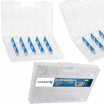 HOEGERT Organizer Z Przegordami Regulowane Przegrody 290x195x32 mm 12"