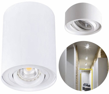 Kanlux Lampa Sufitowa LED Oprawa Ruchoma Tuba Spot Bord 10W GU10 Biała