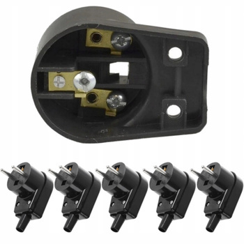 VIPLAST Wtyczka Kątowa Z Uziemieniem 230 V 5 Sztuk