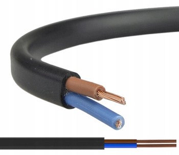 Przewód OMYp 2x1 Linka Elastyczna Płaska Czarna