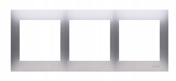 KONTAKT SIMON 54 Ramka Potrójna 3-Krotna do Puszek Karton-Gips Srebrny Mat