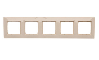KONTAKT SIMON 54 Ramka 5-krotna Uniwersalna Pion Poziom Kremowy