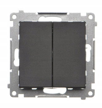 Simon 55 Włącznik Krzyżowy Bez Piktogramu Czarny