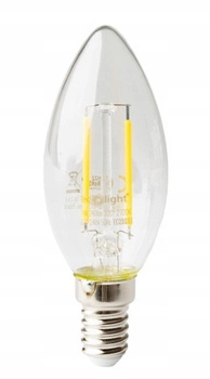 Żarówka LED Ozdobna Świeczka 2W FILAMENT CANDLE E14 Biała Ciepła 2700K