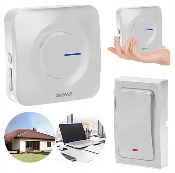 Bezprzewodowy Bezbateryjny Dzwonek Do Drzwi Ondo Wodoodporny Biały