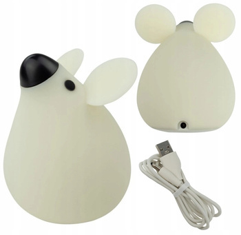 Bezprzewodowa Lampka Nocna LED dla Dzieci Myszka Barwa CCT Ciepła Zimna