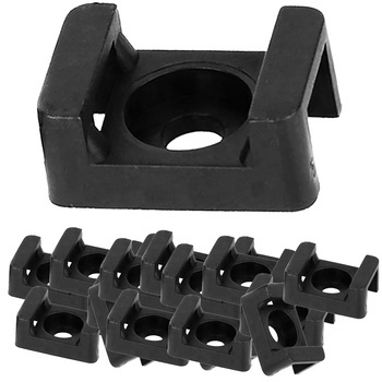 Mocowanie Uchwyt Opaski Zaciskowej Kablowej 11x16mm UV 100 Sztuk Czarny