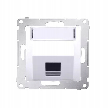 SIMON 54 Pokrywa Pojedyncza Skośna do Gniazd Teleinformatycznych Biała