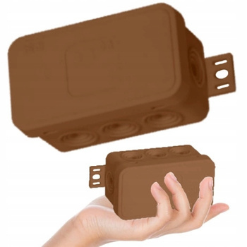 VIPLAST Puszka Natynkowa Hermetyczna Na Klik IP54 80x45x41 mm Brązowa 1 Szt