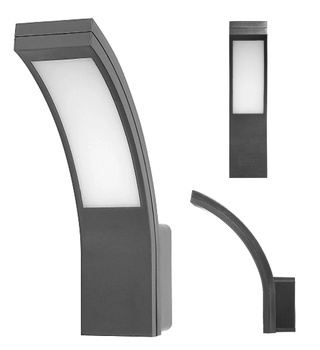 Hermetyczna Lampa Ogrodowa LED Kinkiet Elewacyjny PIRYT 10W IP54 Szara