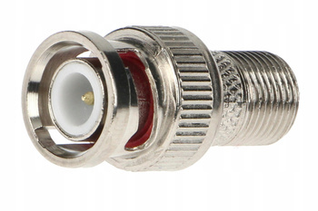 Przejściówka Złącze Przejście Antenowe Wtyk BNC / Gniazdo-F Metal