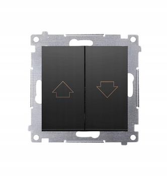 SIMON 54 Przycisk Żaluzjowy Roletowy Czarny Mat