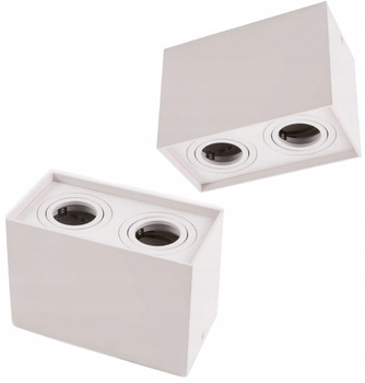 Oprawa Halogenowa Sufitowa Natynkowa Podwójna Prostokątna GU10