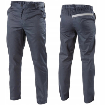 Spodnie Męskie Ochronne Robocze Granatowe Do Pasa Z Odblaskami 3XL Hoegert