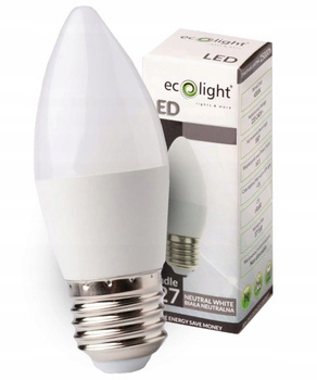 Żarówka LED Ledowa Świeczka 7W E27 Barwa Biała Neutralna 4000K