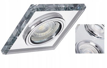 KANLUX Oczko Sufitowe Oprawka Punktowa Ozdobna Szkło MORTA 10W 12V Srebrny